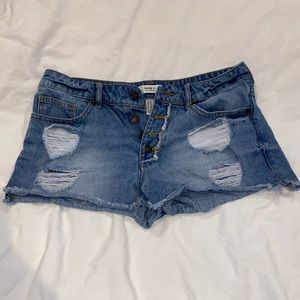 Ripped Jean Shorts